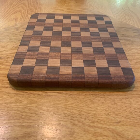 Cutting Board Hand Crafted Sapele / Cherry / Walnut Hardwoods Reversible - Picture 6 of 8